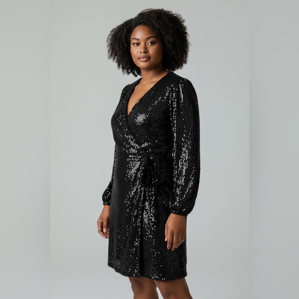 Kate & Mallory Black Sequin Dress